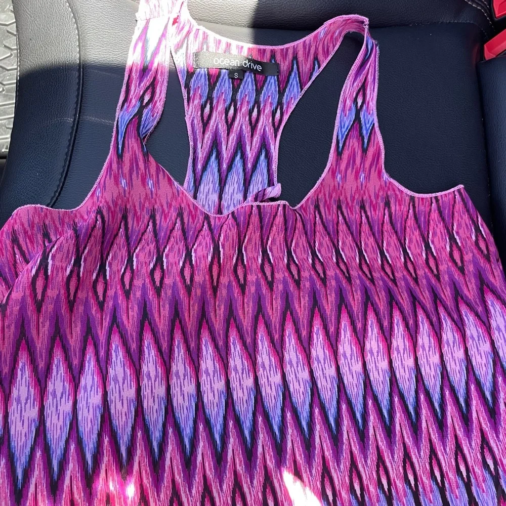 Ocean Drive Pink Tank Top Size Small - Picture 2 of 5